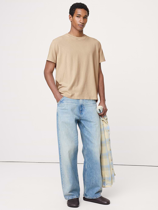 Banana Republic Midweight Cotton Slub Crew-Neck T-Shirt — photo 1