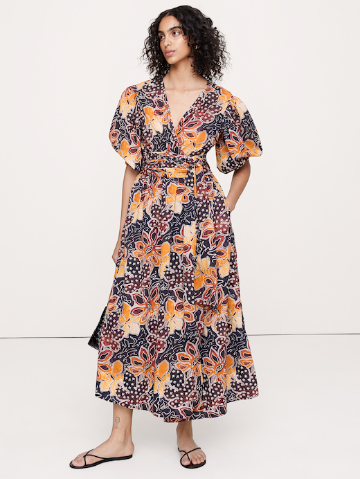 Banana Republic Lightweight Cotton Wrap Maxi Dress — photo 1
