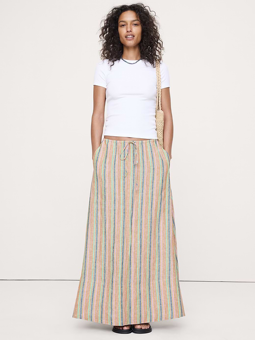 Banana Republic Linen Drawstring Maxi Skirt — photo 1
