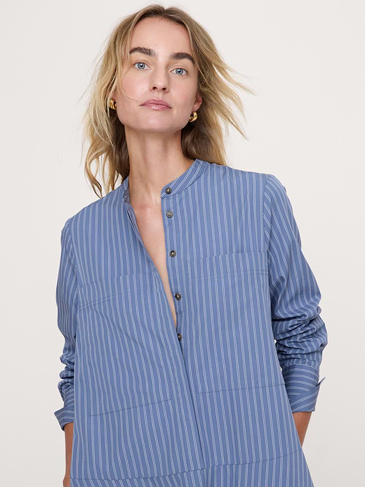 Banana Republic Cotton Trapeze Shirt Dress — photo 4
