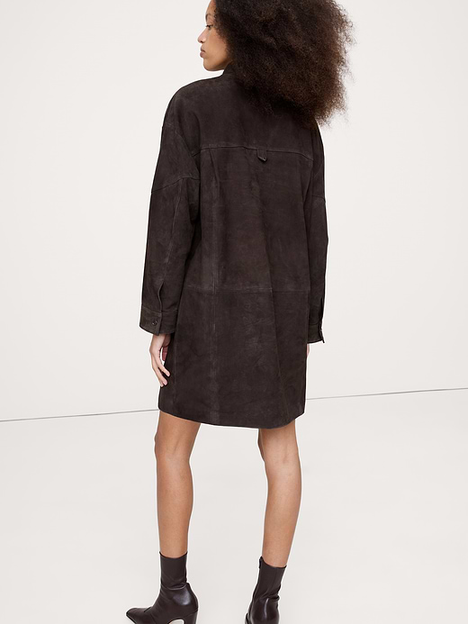 Banana Republic Suede Popover Shift Dress — photo 3