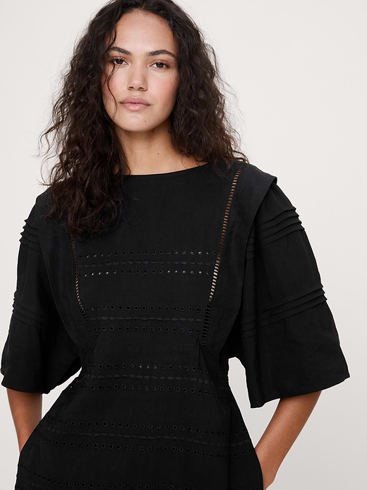 Banana Republic Tencel™-Linen Eyelet Mini Dress — photo 4