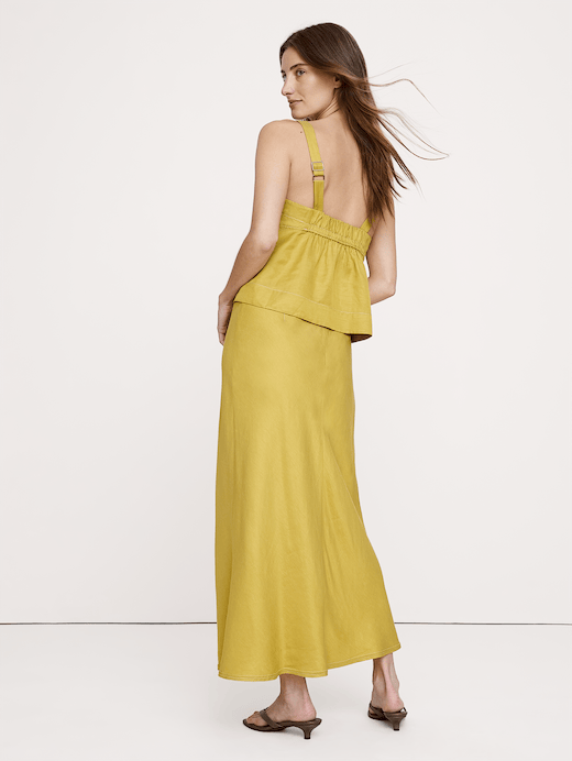 Banana Republic Viscose-Linen Bias-Cut Maxi Skirt — photo 4