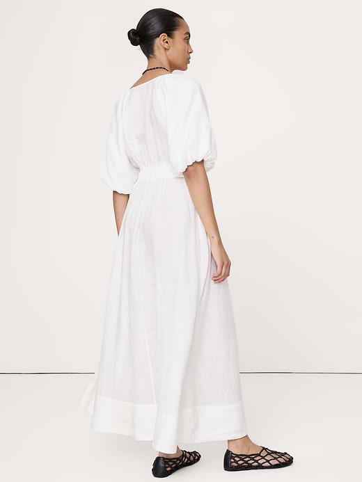 Banana Republic Linen Puff-Sleeve Maxi Dress — photo 3