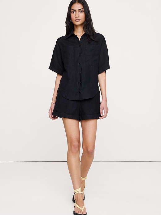 Banana Republic Linen Short-Sleeve Shirt — photo 6