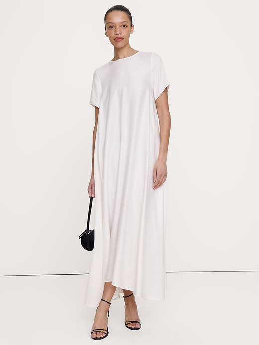 Banana Republic Viscose-Linen Trapeze Maxi Dress — photo 1