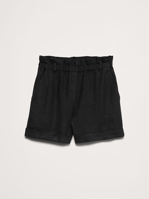 Banana Republic 3.5" Paperbag-Waist Pull-On Linen Short — photo 5