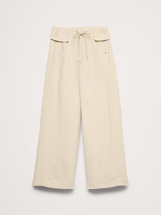 Banana Republic Wide-Leg TENCEL™-Linen Pant with Foldover Waistband — photo 5
