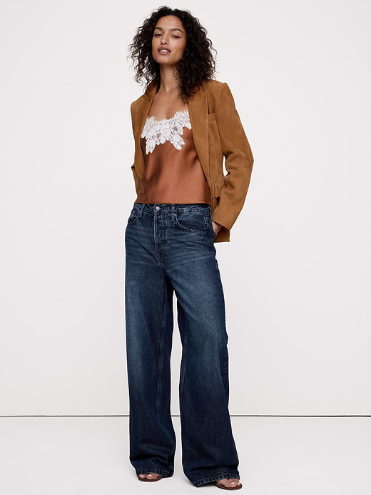 Banana Republic Stretch-Satin Lace-Trim Camisole — photo 3