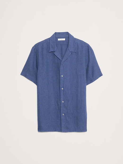 Banana Republic Standard-Fit Linen Resort Shirt — photo 5