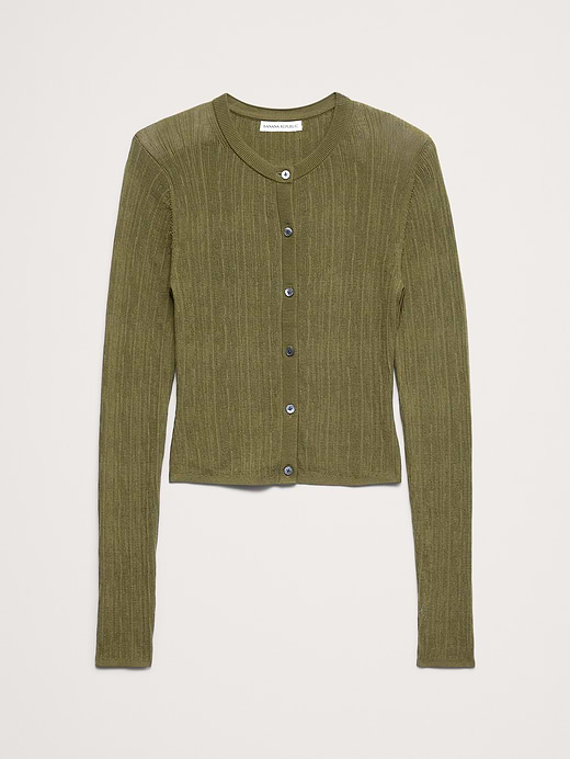 Banana Republic Crinkle Knit Cropped Cardigan — photo 5