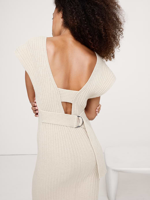 Banana Republic Merino-Cotton Maxi Dress with Open Back — photo 6