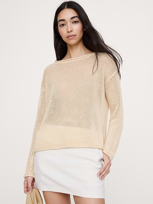 Banana Republic Heirloom Linen Boatneck Sweater — photo 1