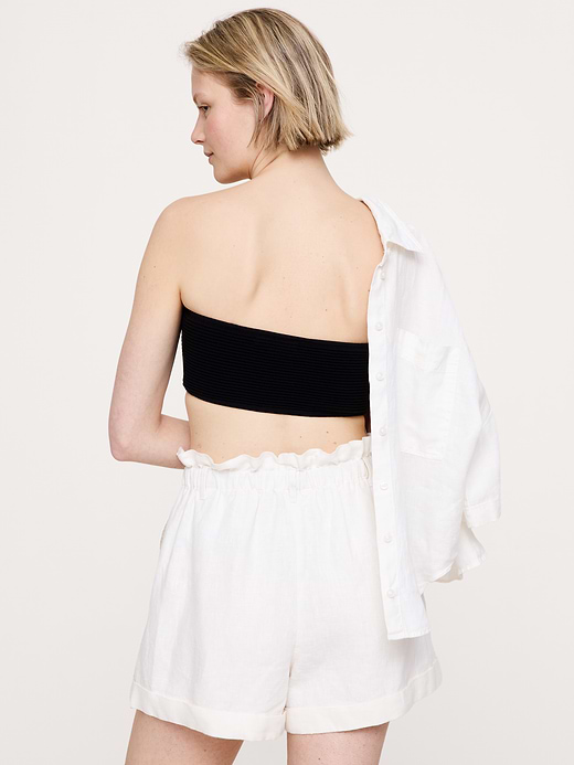 Banana Republic 3.5" Paperbag-Waist Pull-On Linen Short — photo 3