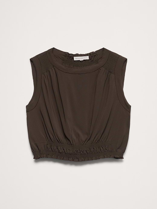 Banana Republic Smocked Georgette Cropped Tank — photo 5