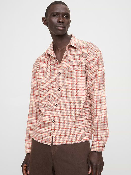 Banana Republic Relaxed-Fit Houndstooth Shirt — photo 1
