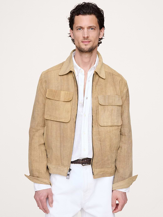 Banana Republic Ramie-Cotton Flight Jacket — photo 7