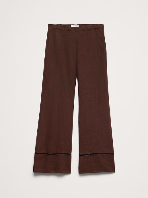 Banana Republic Mid-Rise Kick-Flare Linen Ankle Pant — photo 5