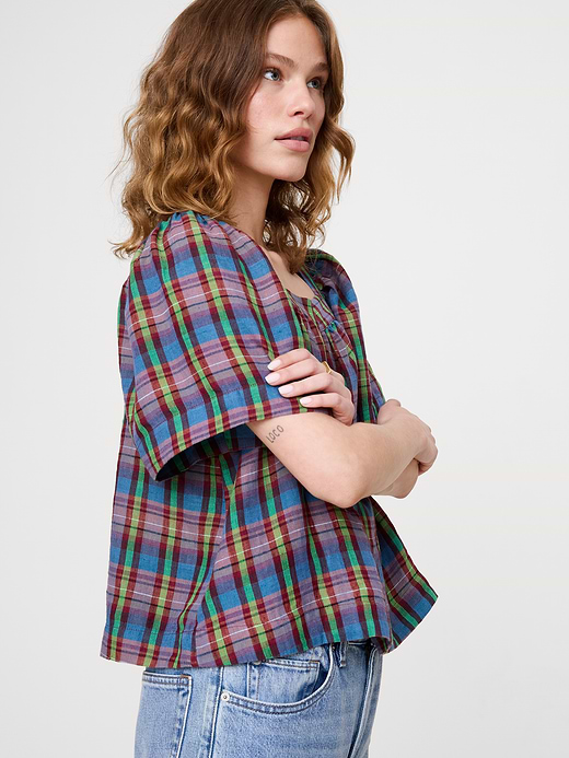 Banana Republic Linen Square-Neck Top — photo 4