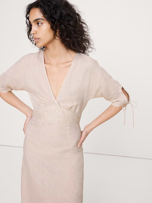 Banana Republic Linen Tie-Sleeve Midi Dress — photo 4