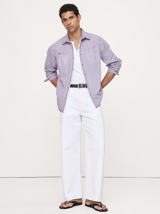 Banana Republic Archive Reissue Relaxed-Fit Cotton Poplin Shirt — photo 4