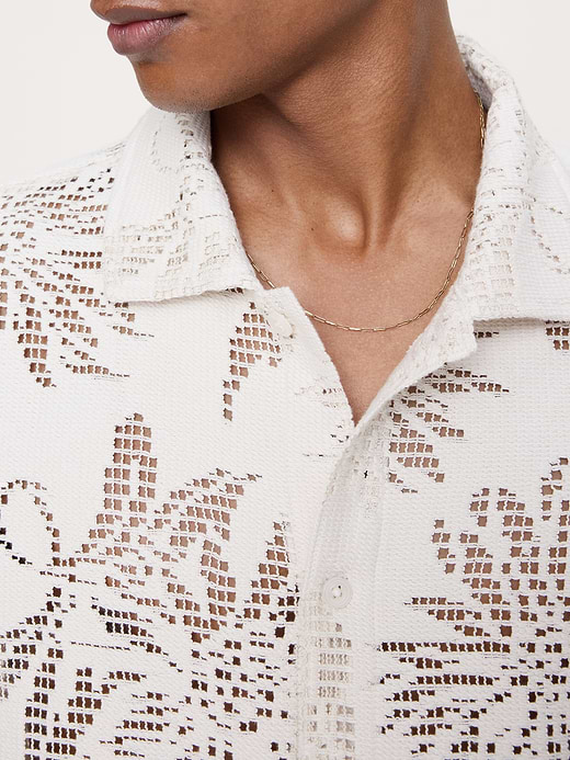 Banana Republic Floral Knit Button-Down Shirt — photo 6