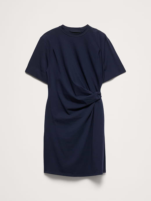 Banana Republic Stretch-Cotton High-Neck Mini Dress — photo 5