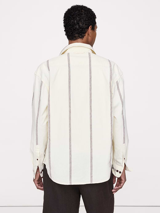 Banana Republic Relaxed-Fit Cotton-Linen Neps Shirt — photo 3