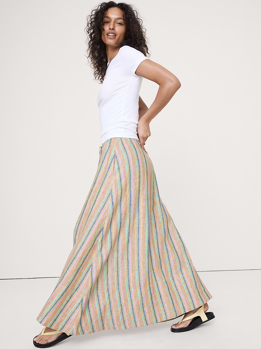 Banana Republic Linen Drawstring Maxi Skirt — photo 4