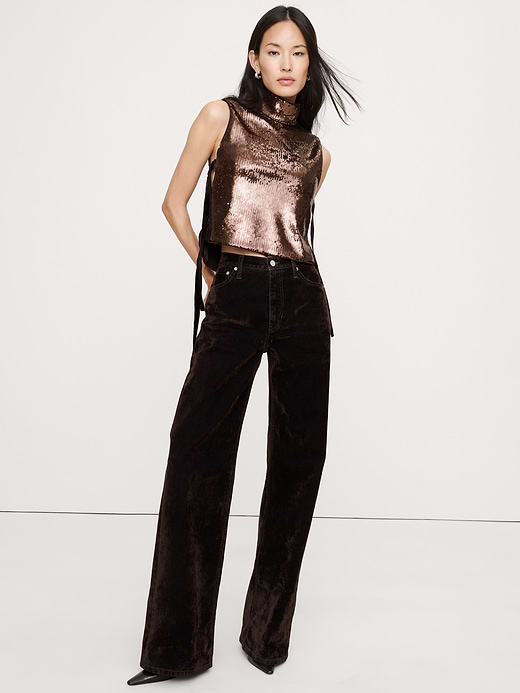 Banana Republic Sequin Open-Side Top — photo 1