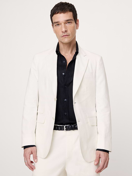 Banana Republic Tailored Slim-Fit Italian Cotton-Linen Suit Jacket — photo 1