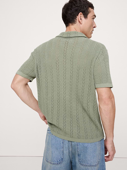 Banana Republic Textured Polo Cardigan — photo 3