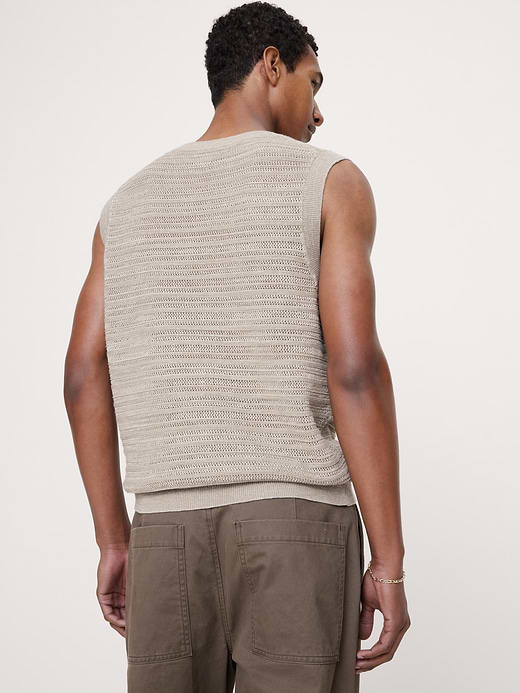 Banana Republic Cotton-Linen Mesh Tank — photo 3