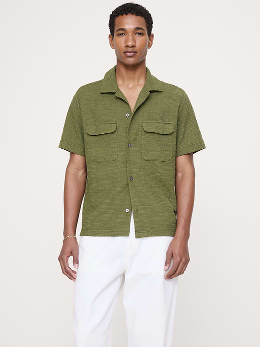 Banana Republic Textured Knit Resort Shirt — photo 1