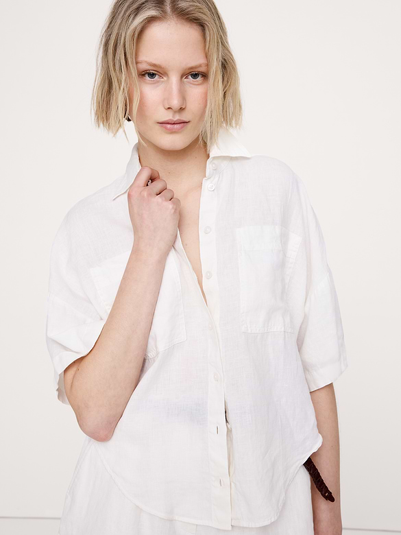 Banana Republic Linen Short-Sleeve Shirt — photo 4