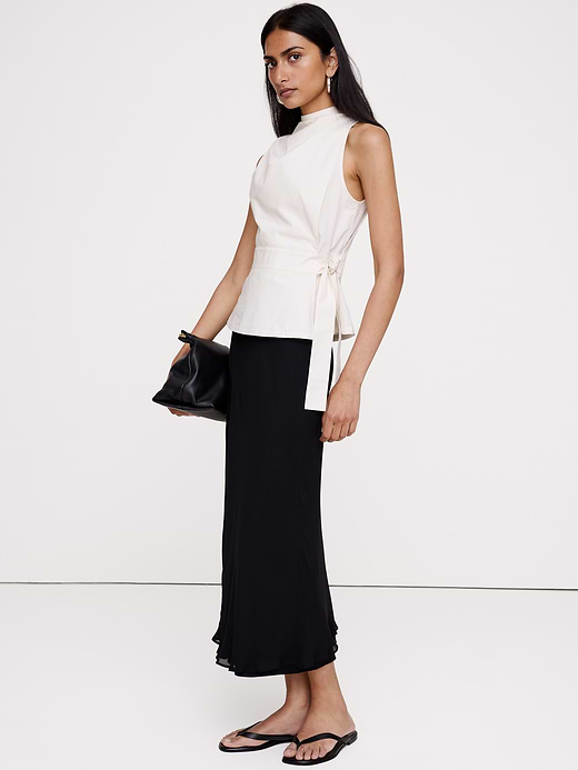 Banana Republic Cotton Poplin Cowl-Neck Tank — photo 1
