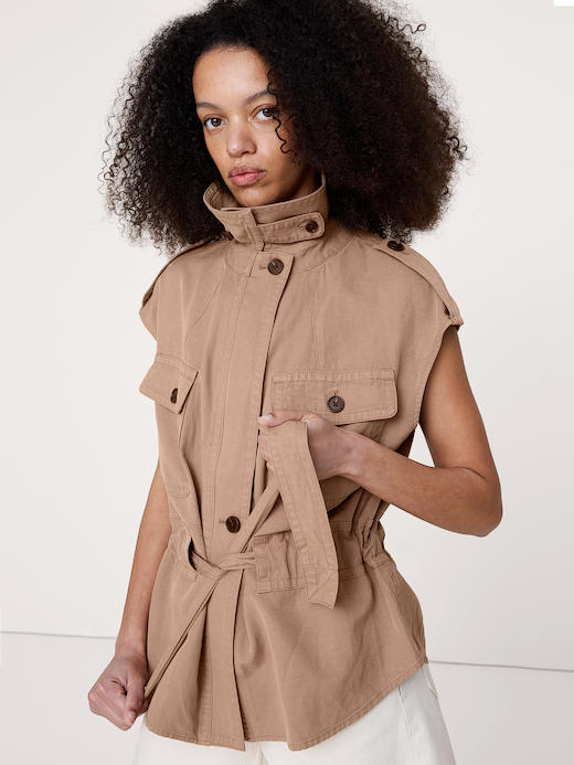 Banana Republic TENCEL™-Cotton-Linen Utility Vest — photo 1