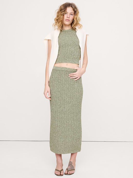 Banana Republic Bouclé Cotton Sweater Skirt — photo 1