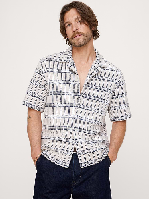 Banana Republic Relaxed-Fit Jacquard Resort Shirt — photo 1
