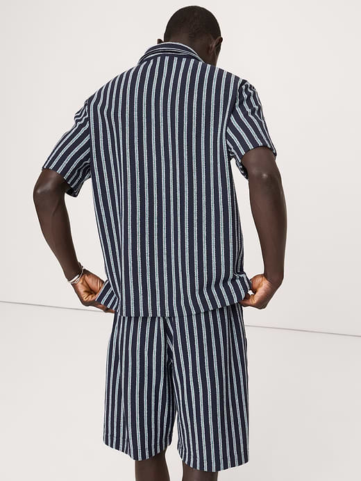 Banana Republic Jacquard Stripe Open Collar Polo — photo 3