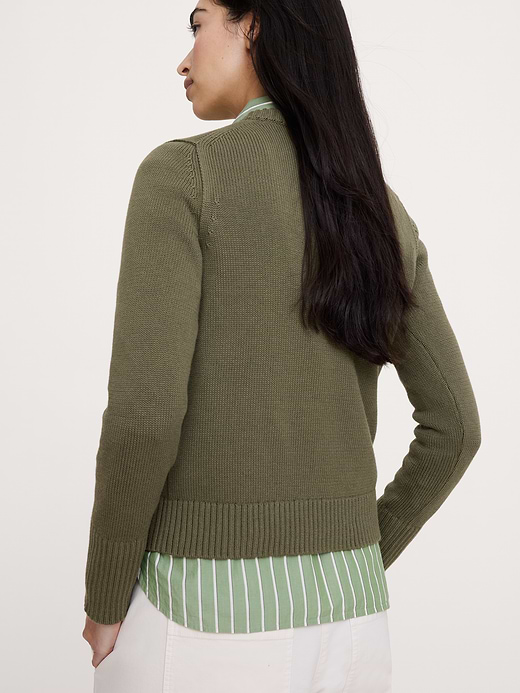 Banana Republic Cotton-Silk Crew-Neck Sweater — photo 3