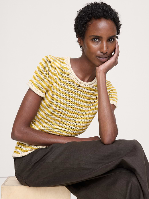 Banana Republic Heirloom Linen Sweater Tee — photo 1