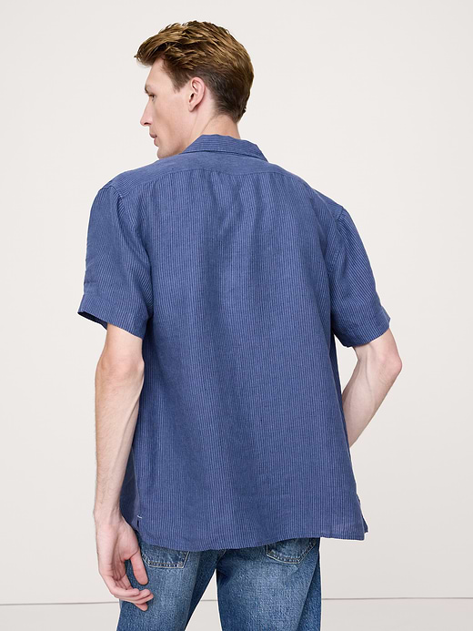 Banana Republic Standard-Fit Linen Resort Shirt — photo 3