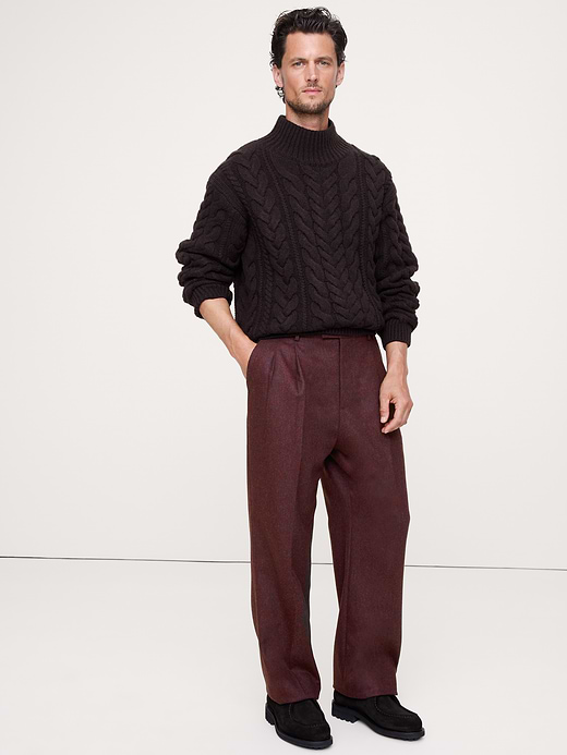 Banana Republic Straight Flannel Pleated Dress Pant — photo 1