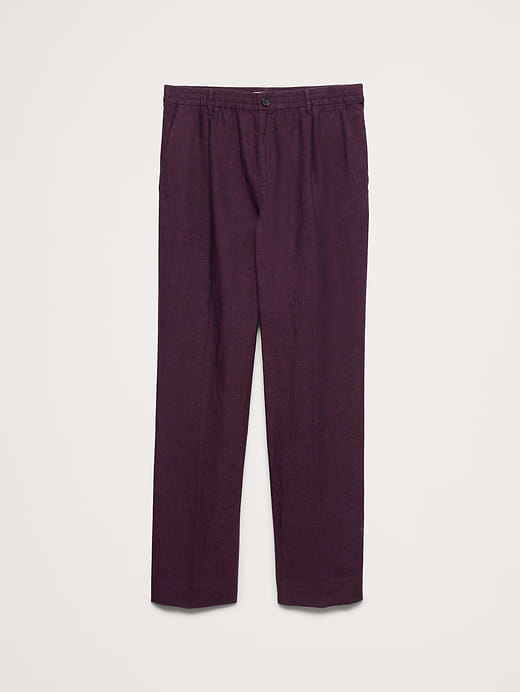 Banana Republic Straight Linen Pull-On Dress Pant — photo 5