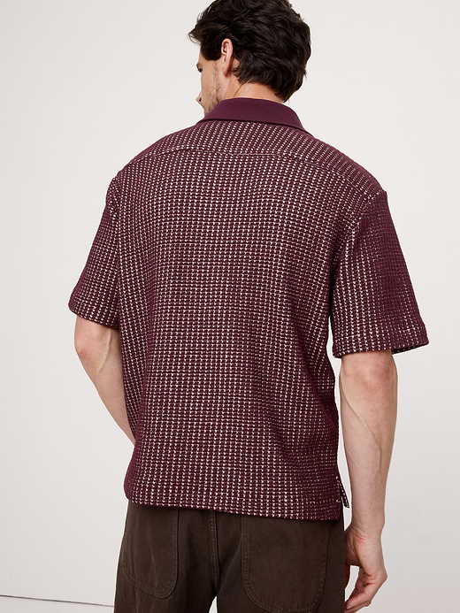 Banana Republic Relaxed-Fit Waffle-Knit Polo — photo 3