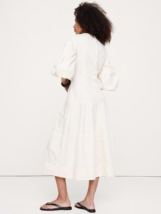 Banana Republic Cotton Twill Barrel Midi Dress — photo 3