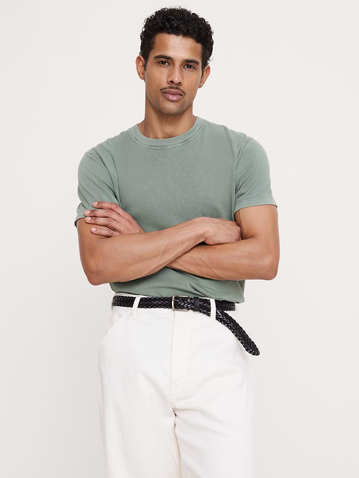 Banana Republic Midweight Cotton Slub Crew-Neck T-Shirt — photo 1