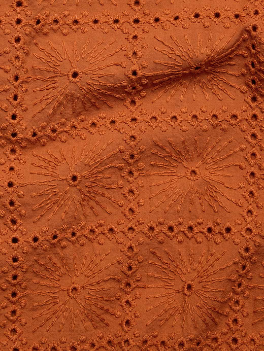 Banana Republic Relaxed-Fit Embroidered Cotton Eyelet Resort Shirt — photo 6