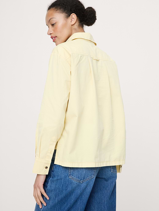 Banana Republic Oversized Cotton Twill Popover Shirt — photo 3